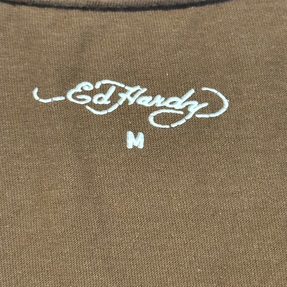 Ed Hardy Love Kills Slowly Y2K Vintage Baby Tee Size Medium - Picture 6 of 7